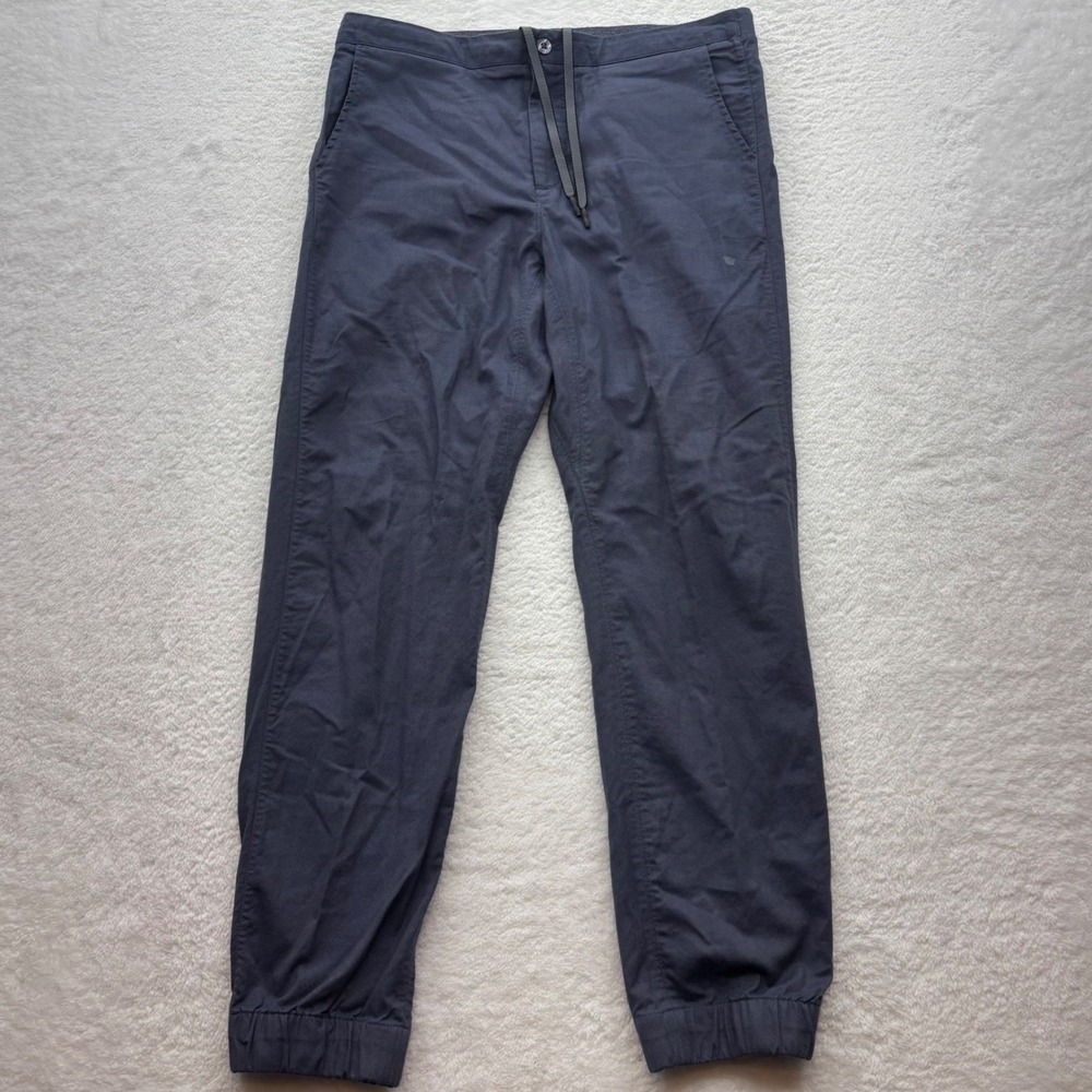 Mack Weldon Radius Flex Joggers Mens Large Navy Blue Cotton Stretch Pants